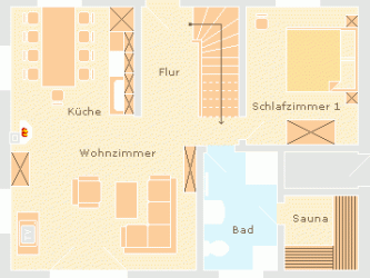 Grundriss Ferienhaus 2